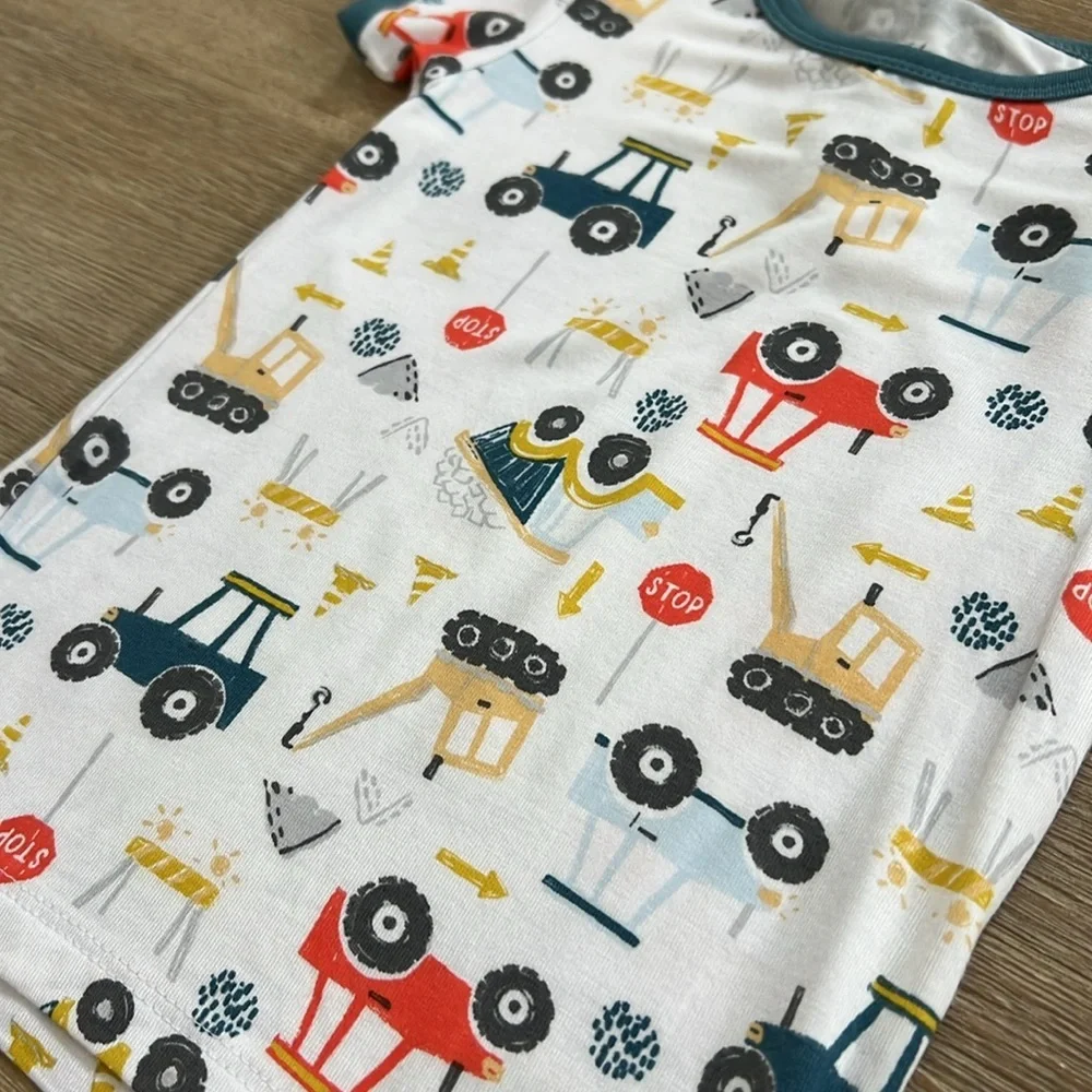 Milkberry Toddler Boy Bamboo Construction Pajama Set 18 months